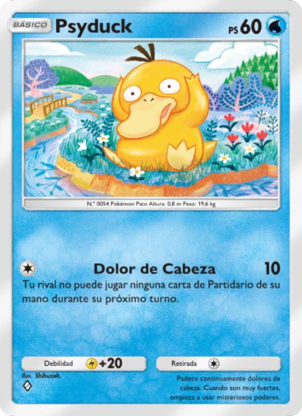 Psyduck 057 — Genes Formidables (Spanish Pokémon TCG card)