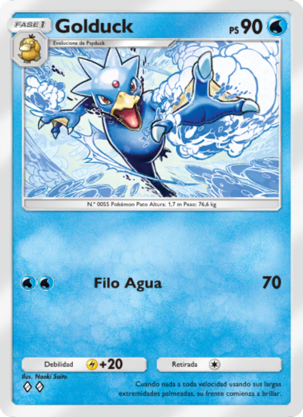 Golduck 058 — Genes Formidables (Spanish Pokémon TCG card)