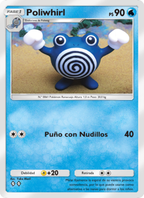 Poliwhirl 060 — Genes Formidables (Spanish Pokémon TCG card)
