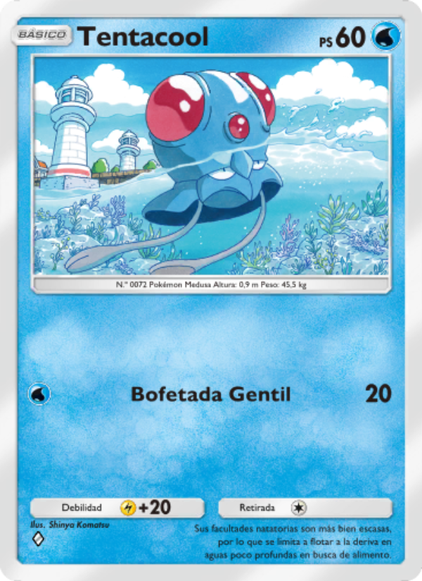 Tentacool 062 — Genes Formidables (Spanish Pokémon TCG card)