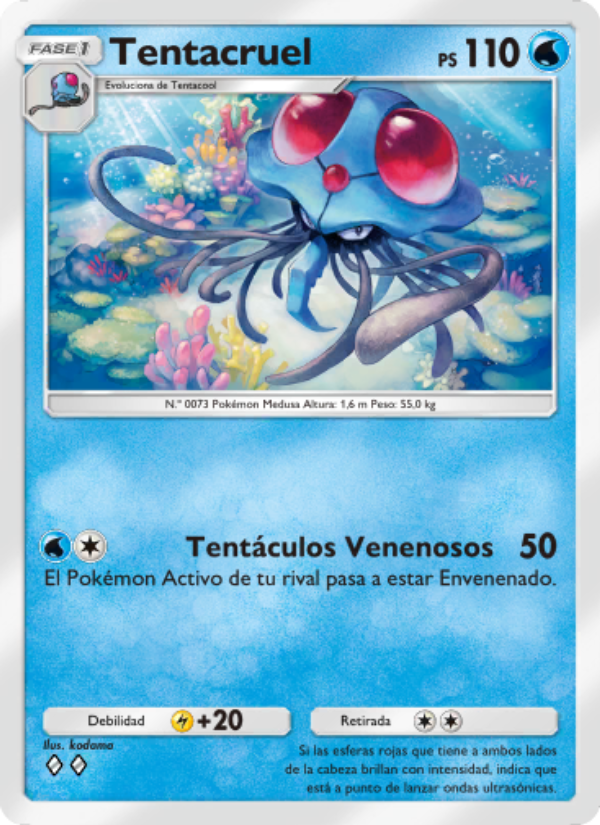 Tentacruel 063 — Genes Formidables (Spanish Pokémon TCG card)