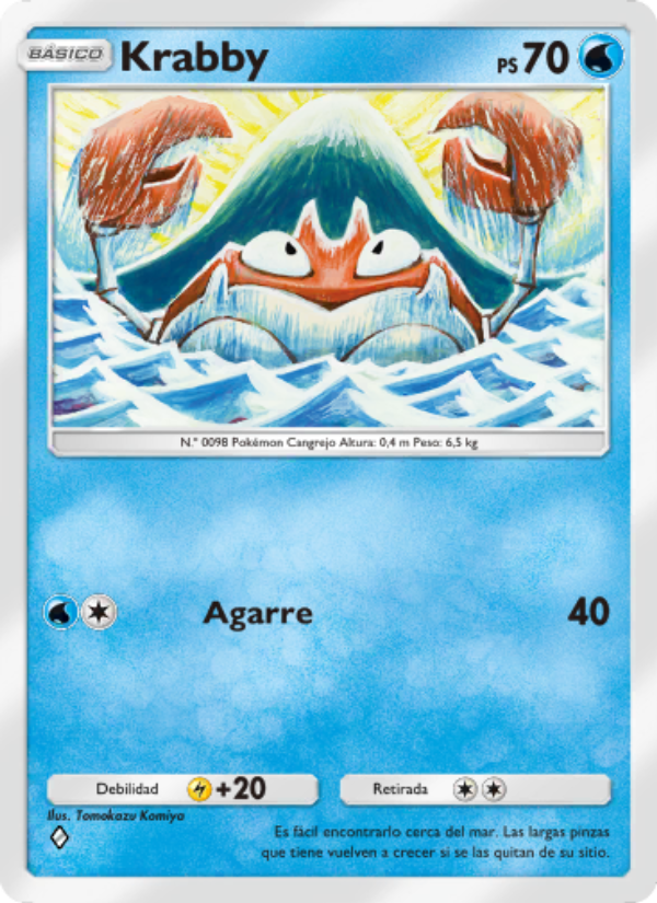 Krabby 068 — Genes Formidables (Spanish Pokémon TCG card)