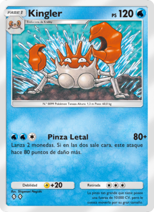 Kingler 069 — Genes Formidables (Spanish Pokémon TCG card)
