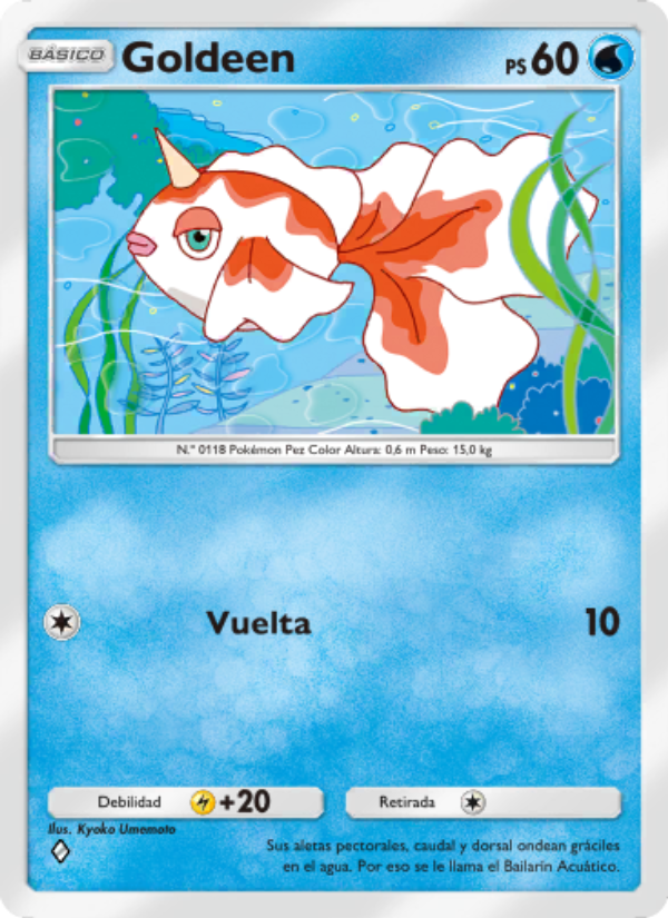 Goldeen 072 — Genes Formidables (Spanish Pokémon TCG card)