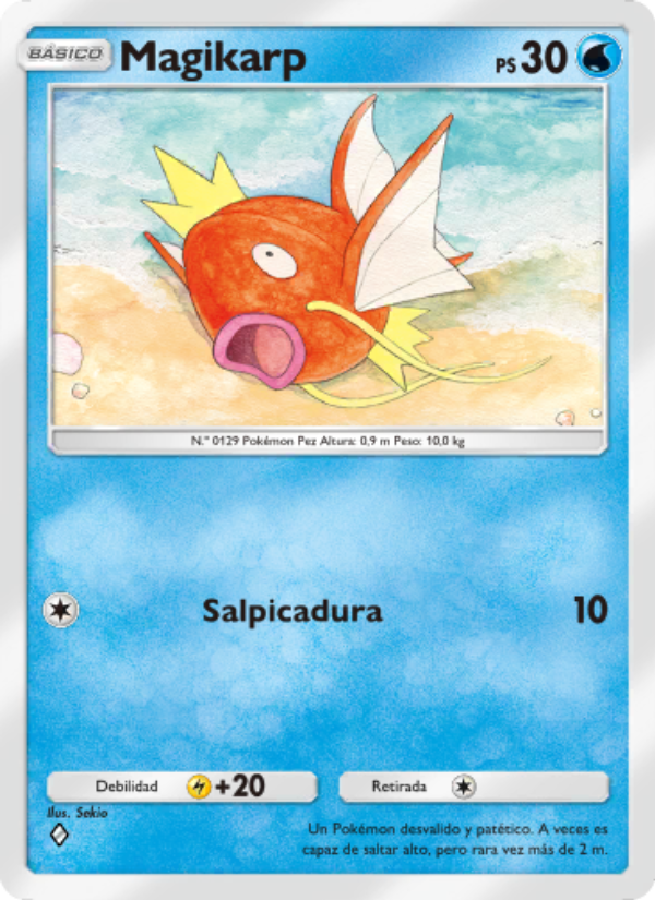 Magikarp 077 — Genes Formidables (Spanish Pokémon TCG card)