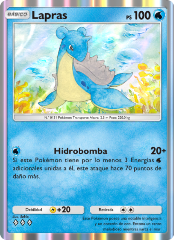 Lapras 079 — Genes Formidables (Spanish Pokémon TCG card)