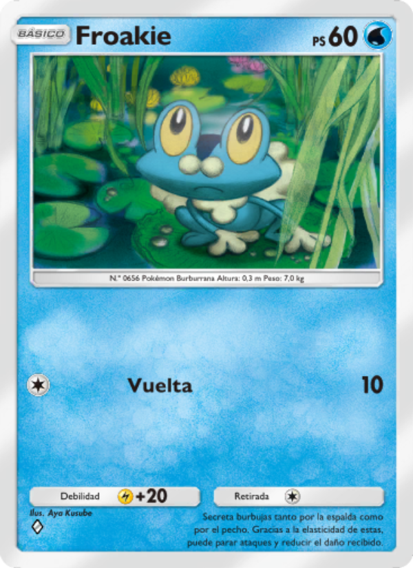 Froakie 087 — Genes Formidables (Spanish Pokémon TCG card)