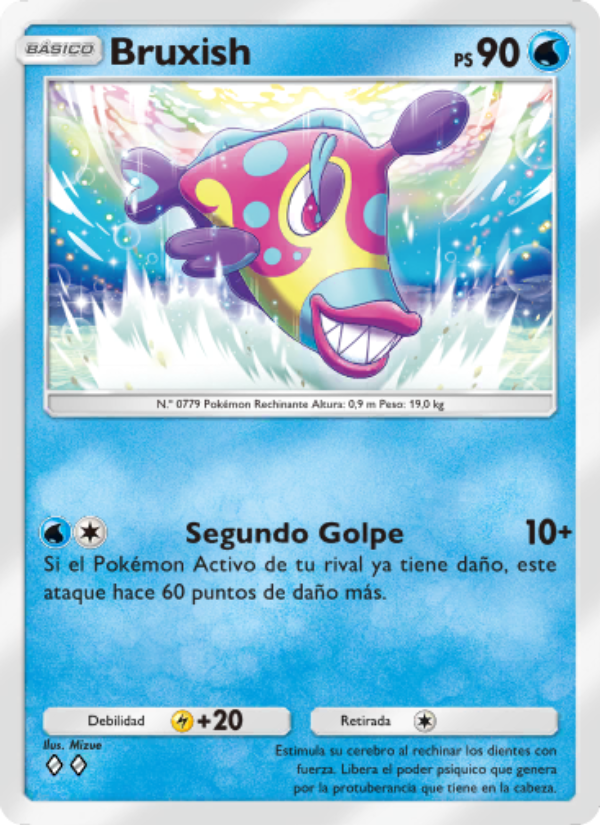 Bruxish 091 — Genes Formidables (Spanish Pokémon TCG card)