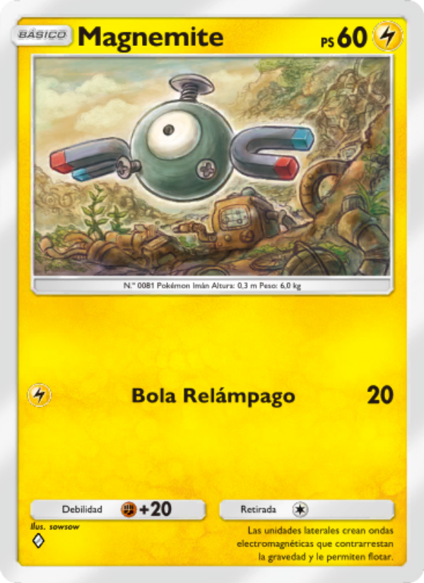 Magnemite 097 — Genes Formidables (Spanish Pokémon TCG card)