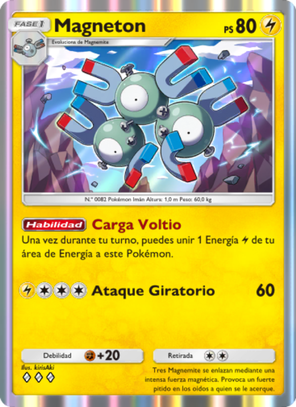 Magneton 098 — Genes Formidables (Spanish Pokémon TCG card)