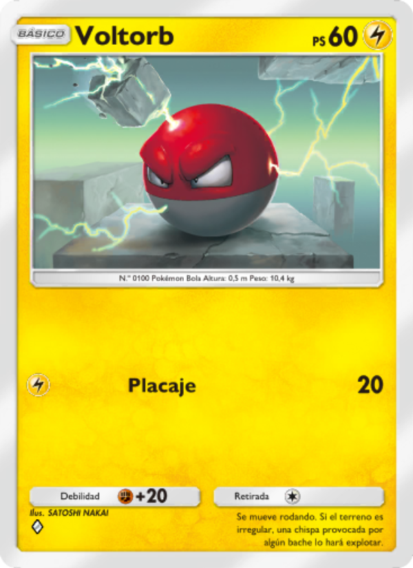 Voltorb 099 — Genes Formidables (Spanish Pokémon TCG card)