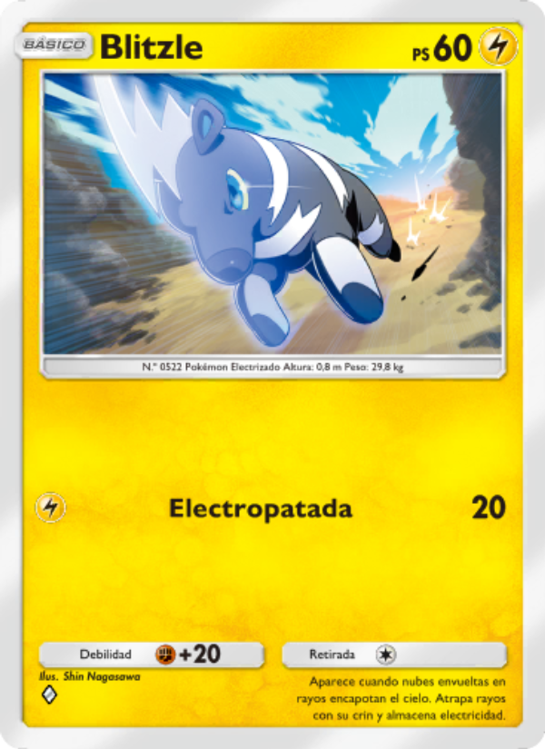 Blitzle 105 — Genes Formidables (Spanish Pokémon TCG card)
