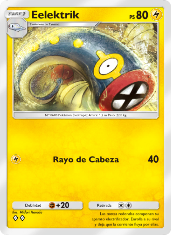 Eelektrik 108 — Genes Formidables (Spanish Pokémon TCG card)