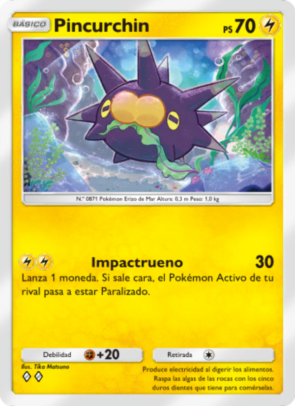 Pincurchin 112 — Genes Formidables (Spanish Pokémon TCG card)