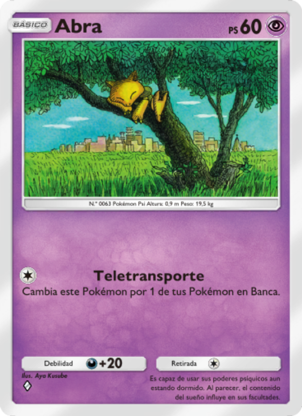 Abra 115 — Genes Formidables (Spanish Pokémon TCG card)