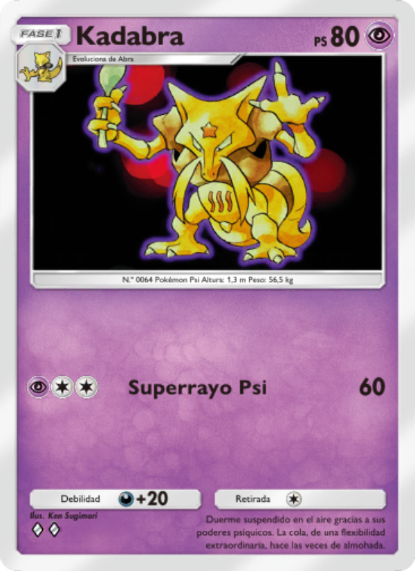 Kadabra 116 — Genes Formidables (Spanish Pokémon TCG card)