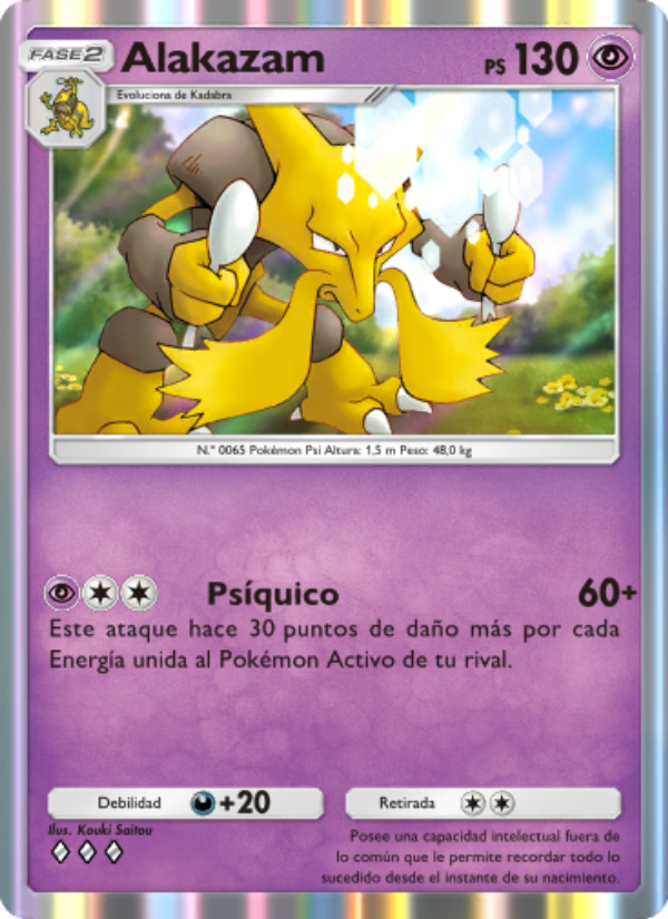 Alakazam 117 — Genes Formidables (Spanish Pokémon TCG card)