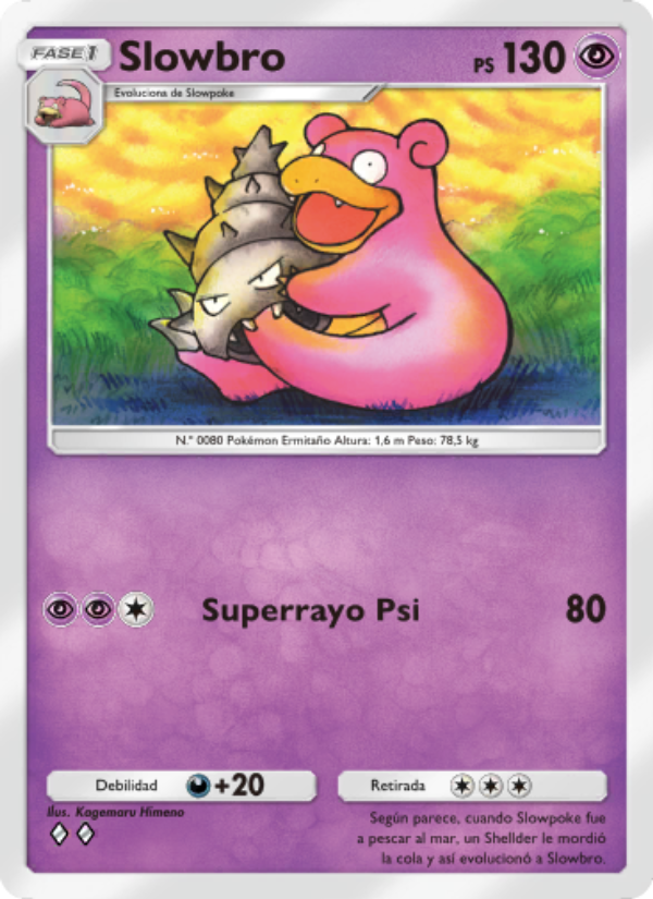Slowbro 119 — Genes Formidables (Spanish Pokémon TCG card)