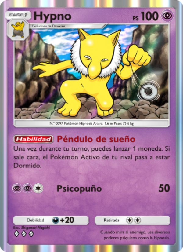 Hypno 125 — Genes Formidables (Spanish Pokémon TCG card)
