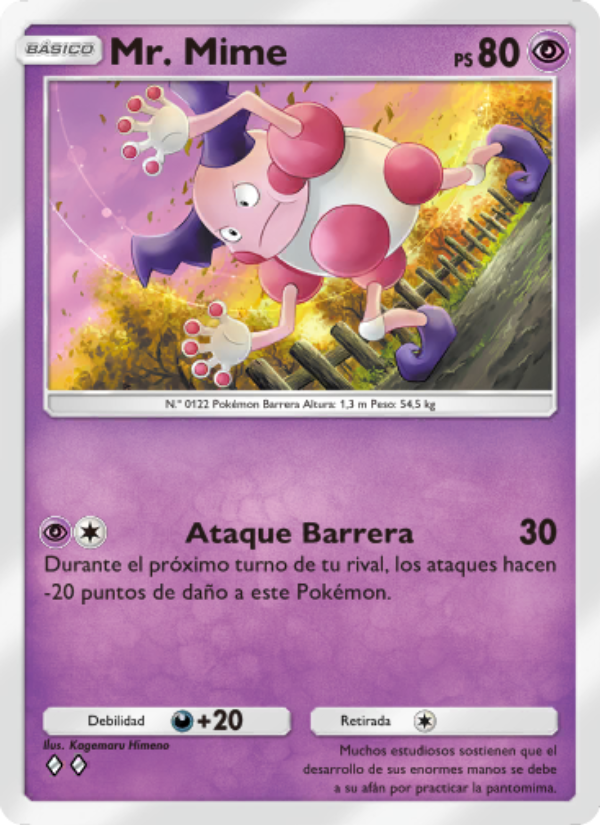 Mr. Mime 126 — Genes Formidables (Spanish Pokémon TCG card)