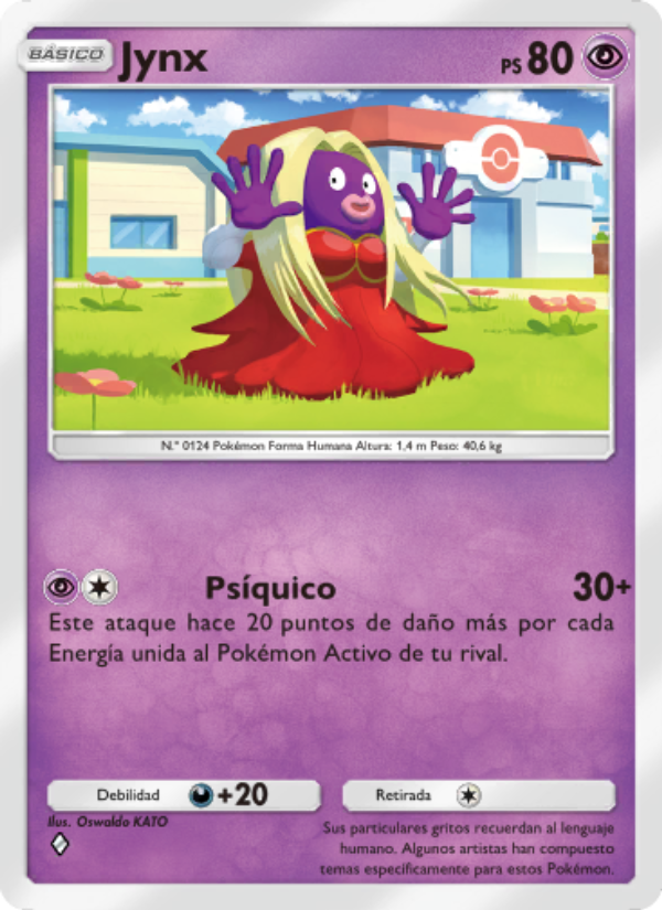 Jynx 127 — Genes Formidables (Spanish Pokémon TCG card)