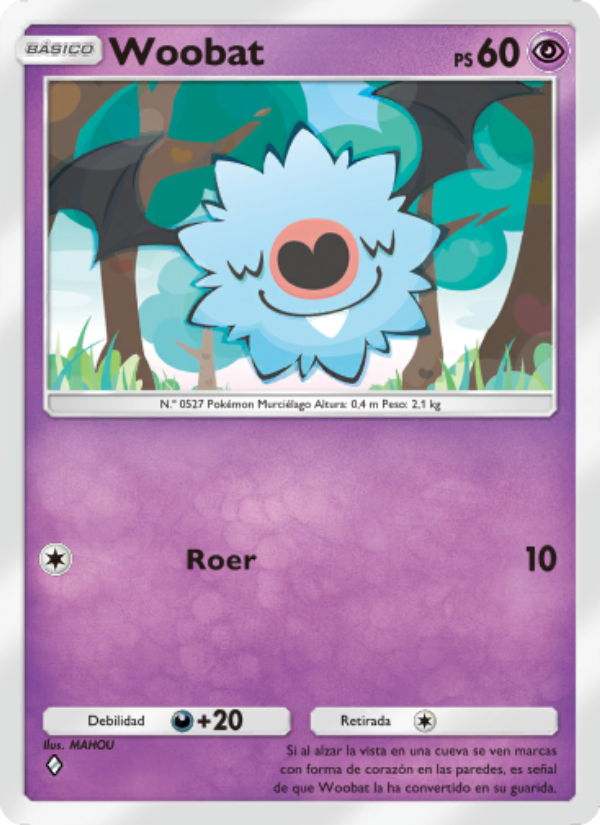 Woobat 133 — Genes Formidables (Spanish Pokémon TCG card)