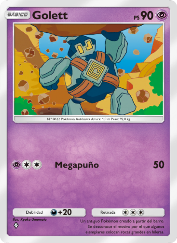 Golett 135 — Genes Formidables (Spanish Pokémon TCG card)