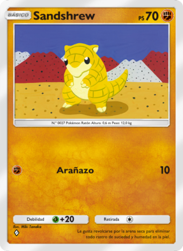 Sandshrew 137 — Genes Formidables (Spanish Pokémon TCG card)