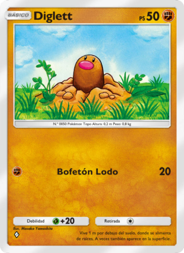 Diglett 139 — Genes Formidables (Spanish Pokémon TCG card)