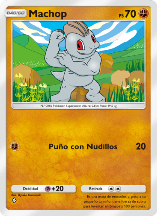 Machop 143 — Genes Formidables (Spanish Pokémon TCG card)