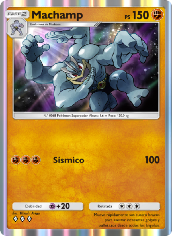 Machamp 145 — Genes Formidables (Spanish Pokémon TCG card)