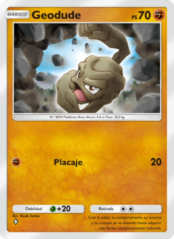 Geodude 147 — Genes Formidables (Spanish Pokémon TCG card)