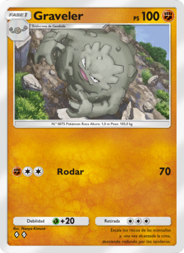 Graveler 148 — Genes Formidables (Spanish Pokémon TCG card)