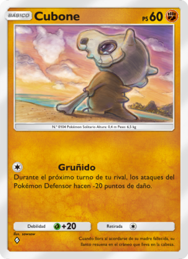 Cubone 151 — Genes Formidables (Spanish Pokémon TCG card)