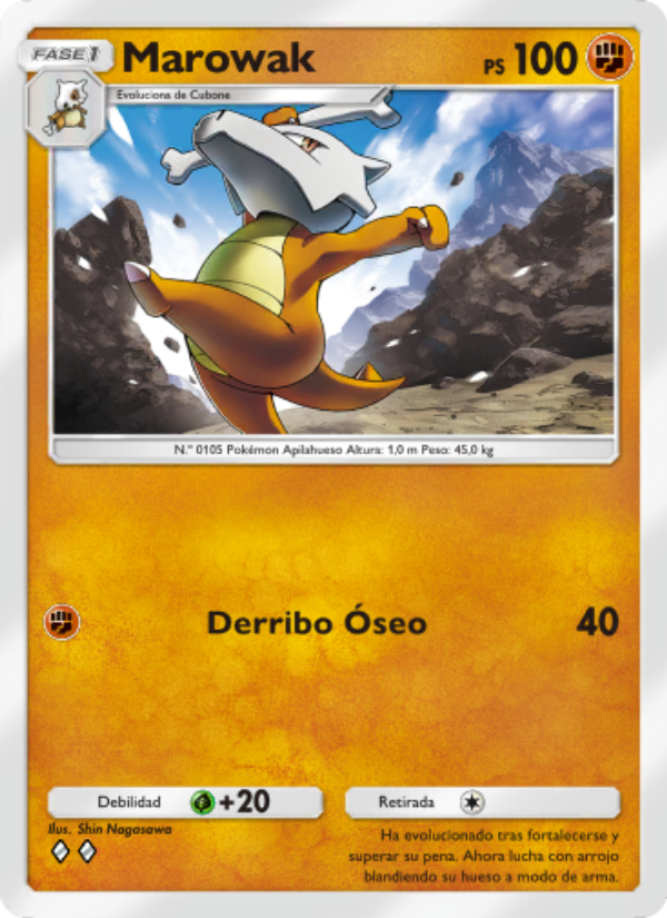 Marowak 152 — Genes Formidables (Spanish Pokémon TCG card)