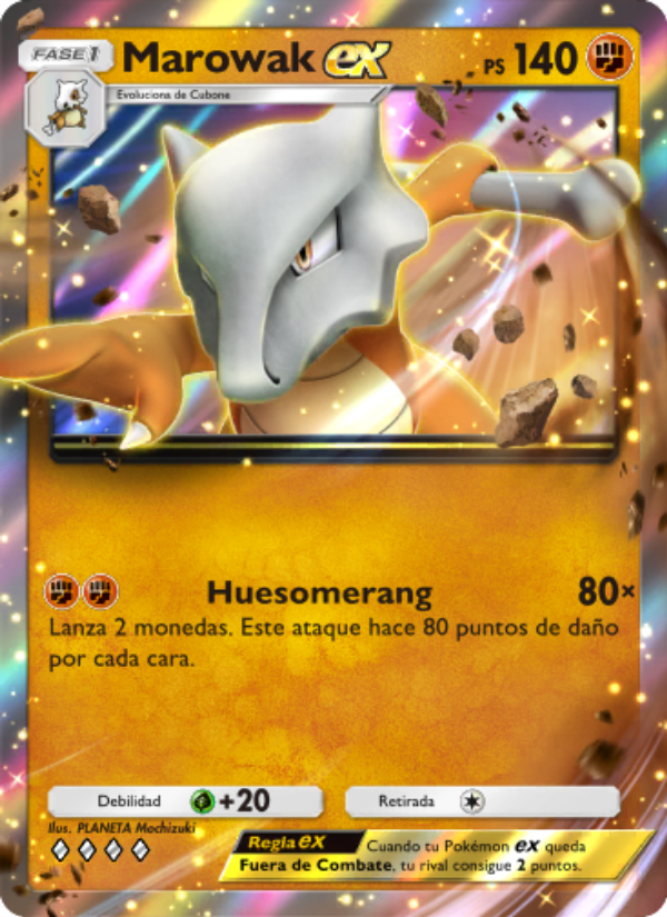 Marowak ex 153 — Genes Formidables (Spanish Pokémon TCG card)