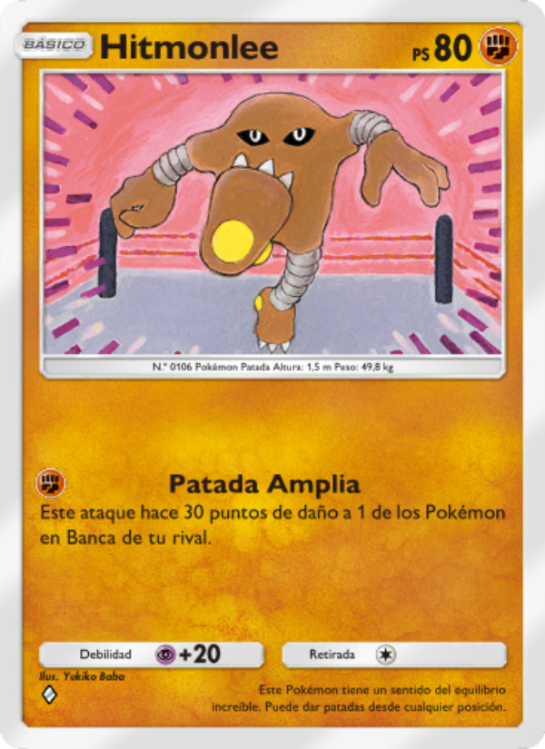 Hitmonlee 154 — Genes Formidables (Spanish Pokémon TCG card)