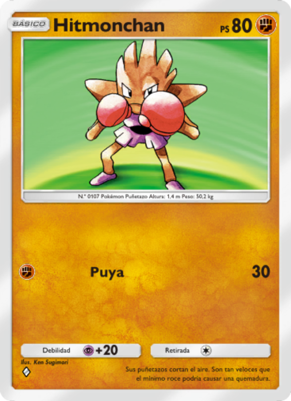 Hitmonchan 155 — Genes Formidables (Spanish Pokémon TCG card)