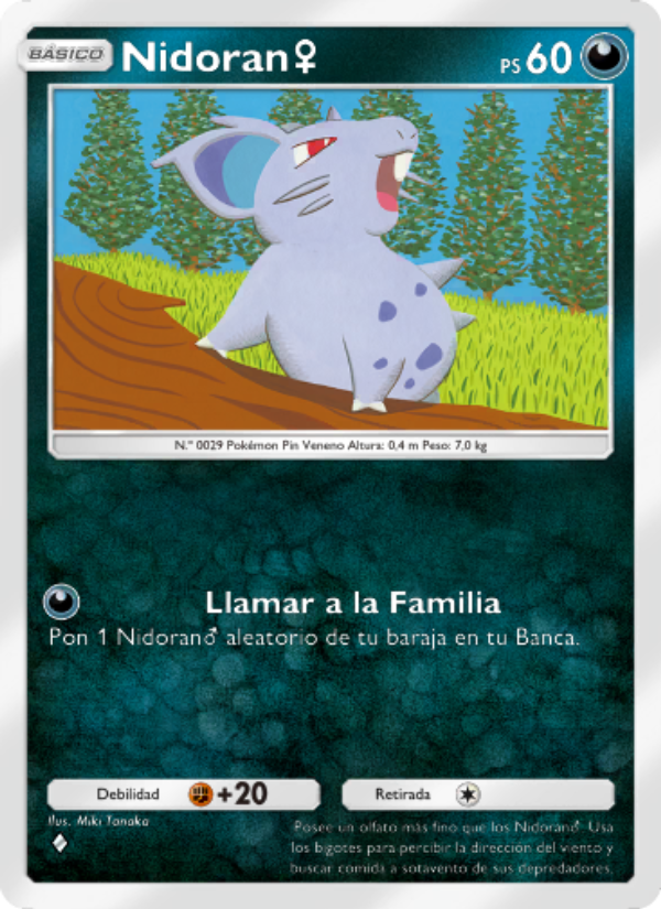 Nidoran♀ 166 — Genes Formidables (Spanish Pokémon TCG card)