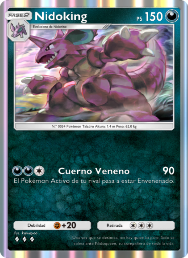 Nidoking 171 — Genes Formidables (Spanish Pokémon TCG card)
