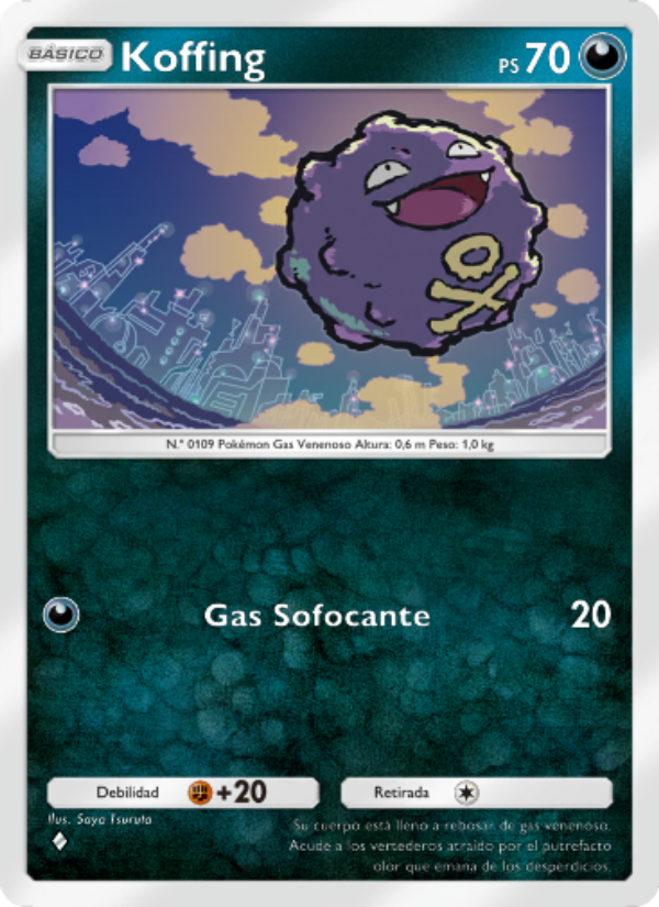 Koffing 176 — Genes Formidables (Spanish Pokémon TCG card)