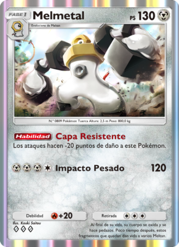 Melmetal 182 — Genes Formidables (Spanish Pokémon TCG card)