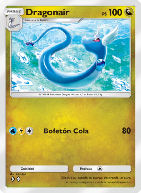 Dragonair 184 — Genes Formidables (Spanish Pokémon TCG card)