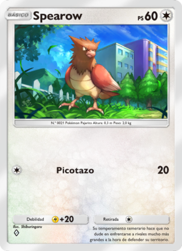 Spearow 191 — Genes Formidables (Spanish Pokémon TCG card)