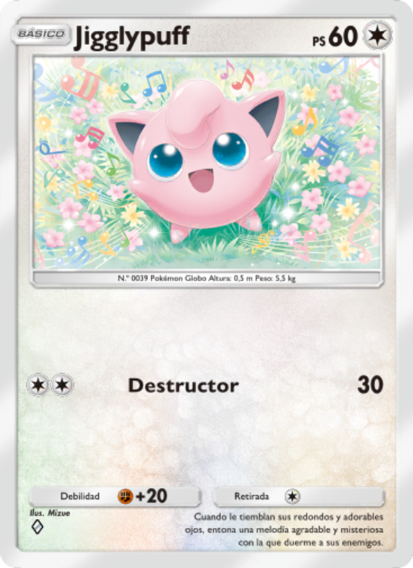 Jigglypuff 193 — Genes Formidables (Spanish Pokémon TCG card)