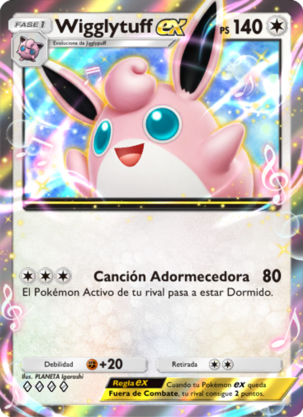 Wigglytuff ex 195 — Genes Formidables (Spanish Pokémon TCG card)