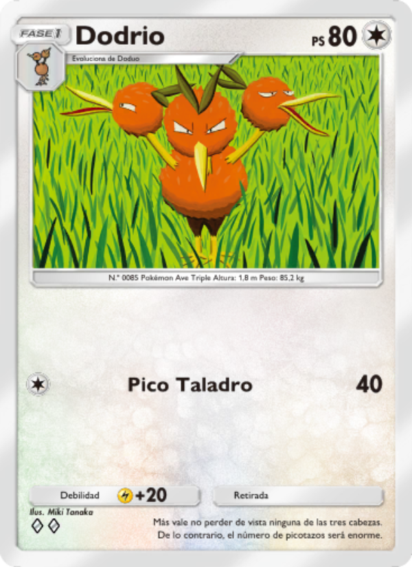 Dodrio 200 — Genes Formidables (Spanish Pokémon TCG card)