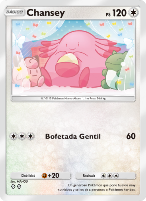 Chansey 202 — Genes Formidables (Spanish Pokémon TCG card)