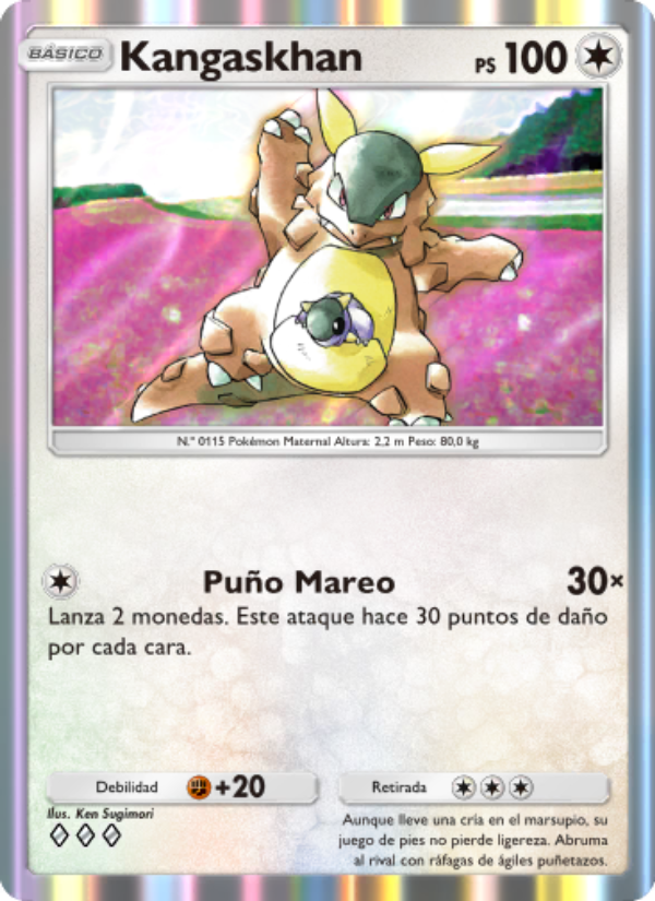 Kangaskhan 203 — Genes Formidables (Spanish Pokémon TCG card)