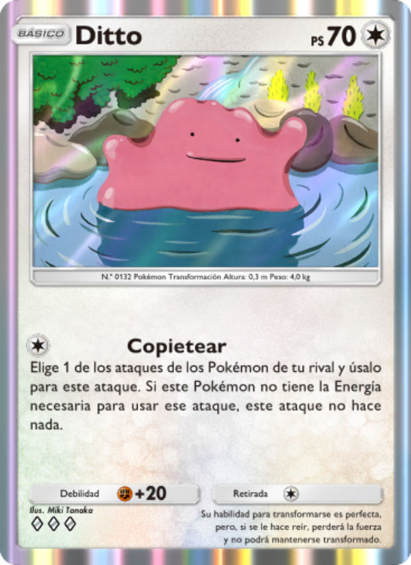 Ditto 205 — Genes Formidables (Spanish Pokémon TCG card)